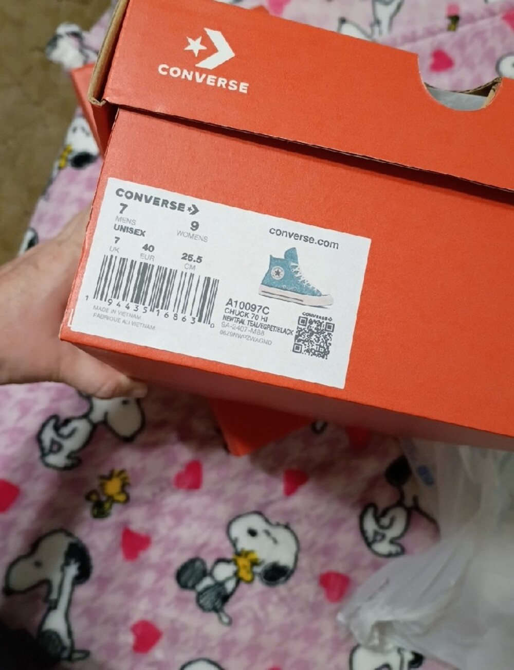 Converse Chuck Taylor 70  All Star High Top Sneakers - Teal Speckle - Picture 4 of 5